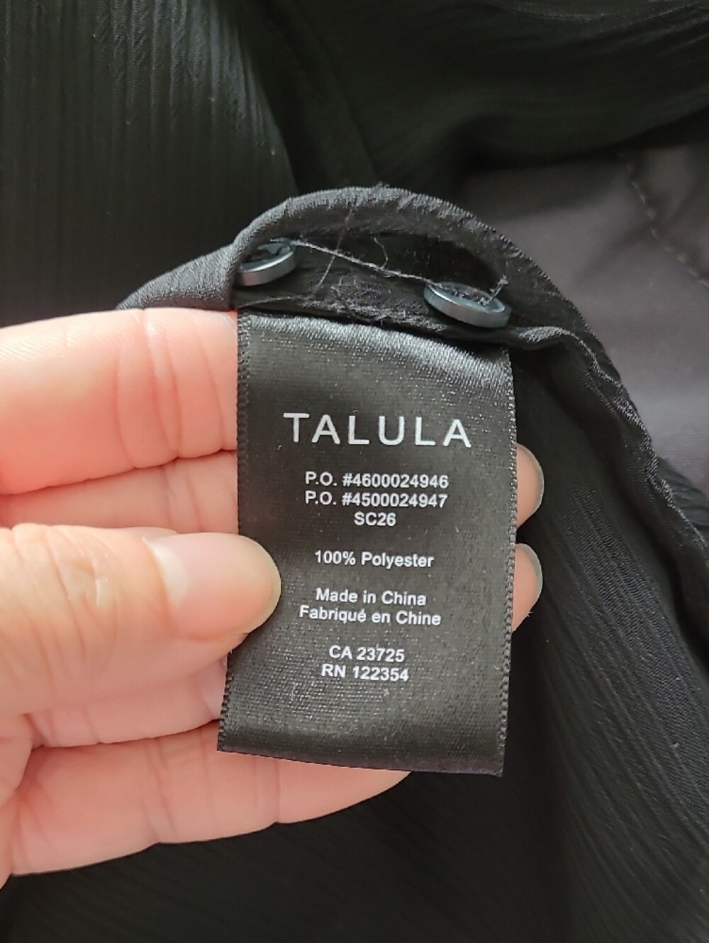 Aritzia - Talula Sheer Black Button Down Blouse - Picture 4 of 5